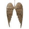Clayre & Eef Decoratie Hanger Vleugels 13 cm Goudkleurig IJzer Goudkleurig