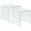 Beliani KENDALL - Salontafel-Transparant-Veiligheidsglas