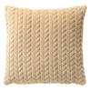 Dutch Decor - MELINA - Sierkussen 45x45 cm - luxe visgraatmotief - effen kleur - Irish Cream - beige