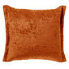 Dutch Decor - LEWIS - Sierkussen 45x45 cm - fluweel - met sierrand - Potters Clay - oranje