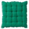 Dutch Decor - BURTO - Stoelkussen 40x40 cm - gewassen katoen - Emerald - groen