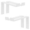 ML-Design 4 stuks plankbeugel 25x4x14,5cm wit, gemaakt van metaal, 10 inch plankbeugels, industriële plankbeugels,