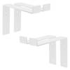 ML-Design 4-delige plankbeugel, 20x4x14,5 cm, wit, metaal, 8 inch plankbeugels, industriële plankbeugels, planksteun
