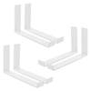 ML-Design 6 stuks plankbeugel 25x4x14cm wit, gemaakt van metaal, 10 inch plankbeugels, industriële plankbeugels,
