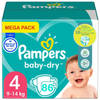 Pampers - Baby Dry - Maat 4 - Megapack - 86 stuks - 9/14KG