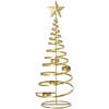 Blokker theelichthouder Kerstboom - 17X17X52cm - goud