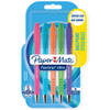 Paper Mate balpen Flexgrip Ultra RT Brights, medium, blauwe inkt, blister van 5 stuks, assorti