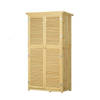 Tuinkast hout - Opbergkasten met deuren - Tuinhuis - Tuinschuur - Schuur voor gereedschap - 87 x 46,5 x 160 cm