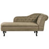 Beliani NIMES - Chaise longue-Groen-Fluweel