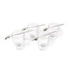 Beautiful Latte Macchiato Set with Glasses and Cups - Contents - 4 spoons - 4 glasses - Transparent Glass - 4x300ML -