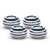 4x Stijlvolle Aardewerk Asbak 11x6cm blauw - Perfect Rookaccessoire