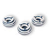 3x Stijlvolle Aardewerk Asbak 11x6cm blauw - Perfect Rookaccessoire