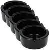 Glass Ashtray for Cigarette 8.5cm Diameter Heat-Resistant Black Glass Ash Tray, Set of 5