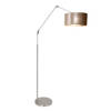 Steinhauer Prestige Chic vloerlamp staal met zilver met lampenkap