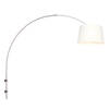 Steinhauer Sparkled Light wandlamp staal met gladde witte lampenkap