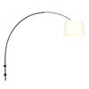 Steinhauer Sparkled Light wandlamp zwart met wit linnen boog ?45 cm