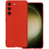 Basey Samsung Galaxy S23 Hoesje Siliconen Hoes Case Cover -Rood