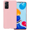 Basey Xiaomi Redmi Note 11 Hoesje Siliconen Hoes Case Cover - Lichtroze