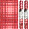 3-IN-1 ROL Tafelloper en Placemats Airlaid - Vichy Rood/Wit Geblokt - 40 x 480 cm - 2 Stuks