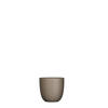 5 stuks - Mica Decorations - Bloempot Pot rond es/7 tusca 7.5 x 8.5 cm taupe mat Mica