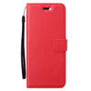 Basey Samsung Galaxy A55 Hoesje Book Case Kunstleer Cover Hoes -Rood