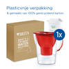 BRITA Marella Waterfilterkan 2,4L - Rood - Inclusief 1 MAXTRA PRO Waterfilter - BPA-vrij, Duurzaam verpakt