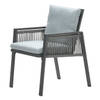 Garden Impressions Andrea dining fauteuil rope carbon black/ mint grey
