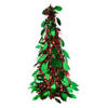 Clayre & Eef Kerstdecoratie Kerstboom Ø 18x46 cm Rood Kunststof Rood
