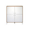 TouchWO dressoir 4 deuren eiken decor, wit mat.