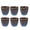 Koffiebeker set 6x - GreenGate Beker (Latte Cup) Alice oyster blauw 350 ml - Ø 10 cm