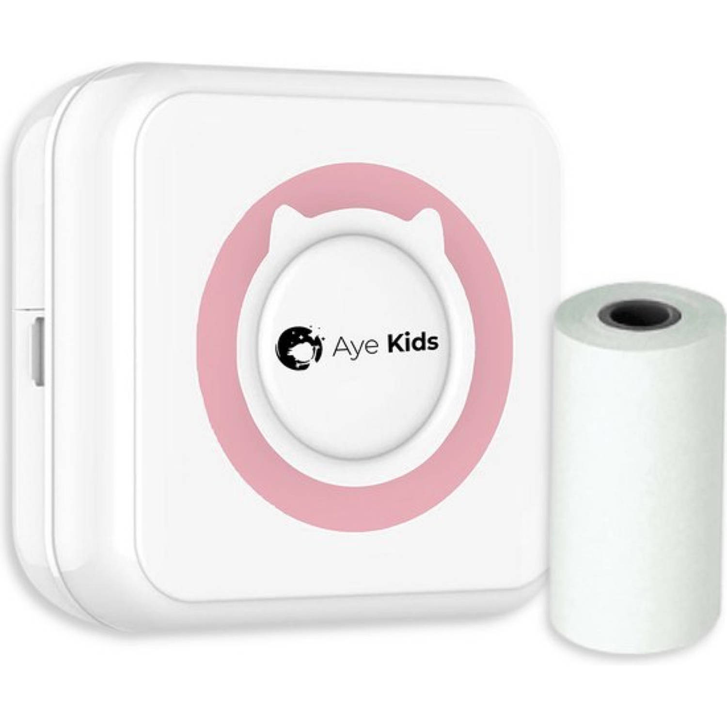 AyeKids Fotoprinter Printer - Bluetooth - Draadloos - Incl. 1 Rol Fotopapier - Mini Printer - Roze