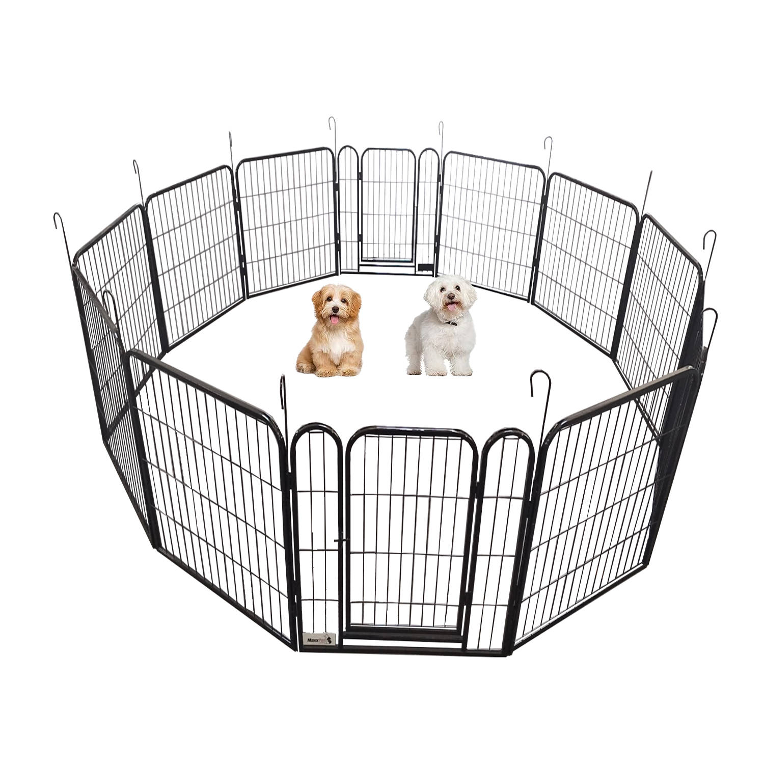 MaxxPet Puppyren Hondenbench Hondenren- Puppyren met 12 kennelpanelen Staal -100 x 60 cm