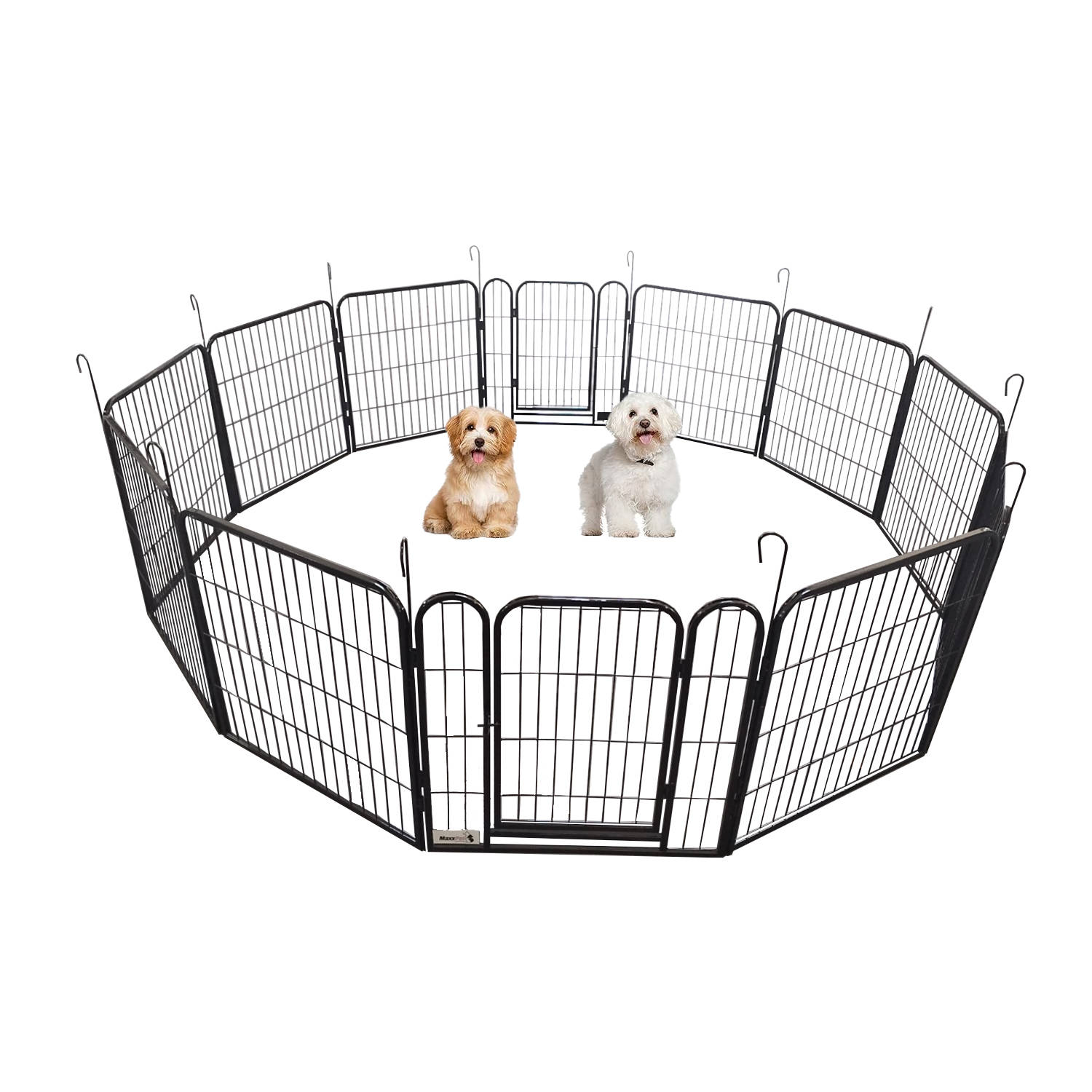 MaxxPet Puppyren - Hondenbench - Hondenren- Puppyren met 12 kennelpanelen - Staal -60 x 60 cm