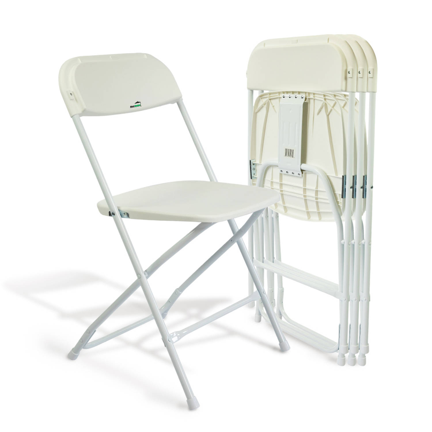 MaxxHome Klapstoelset 4 x opvouwbare stoelen campingstoel terrasmeubilair 80 x 40 x 44 cm 3Kg Wit