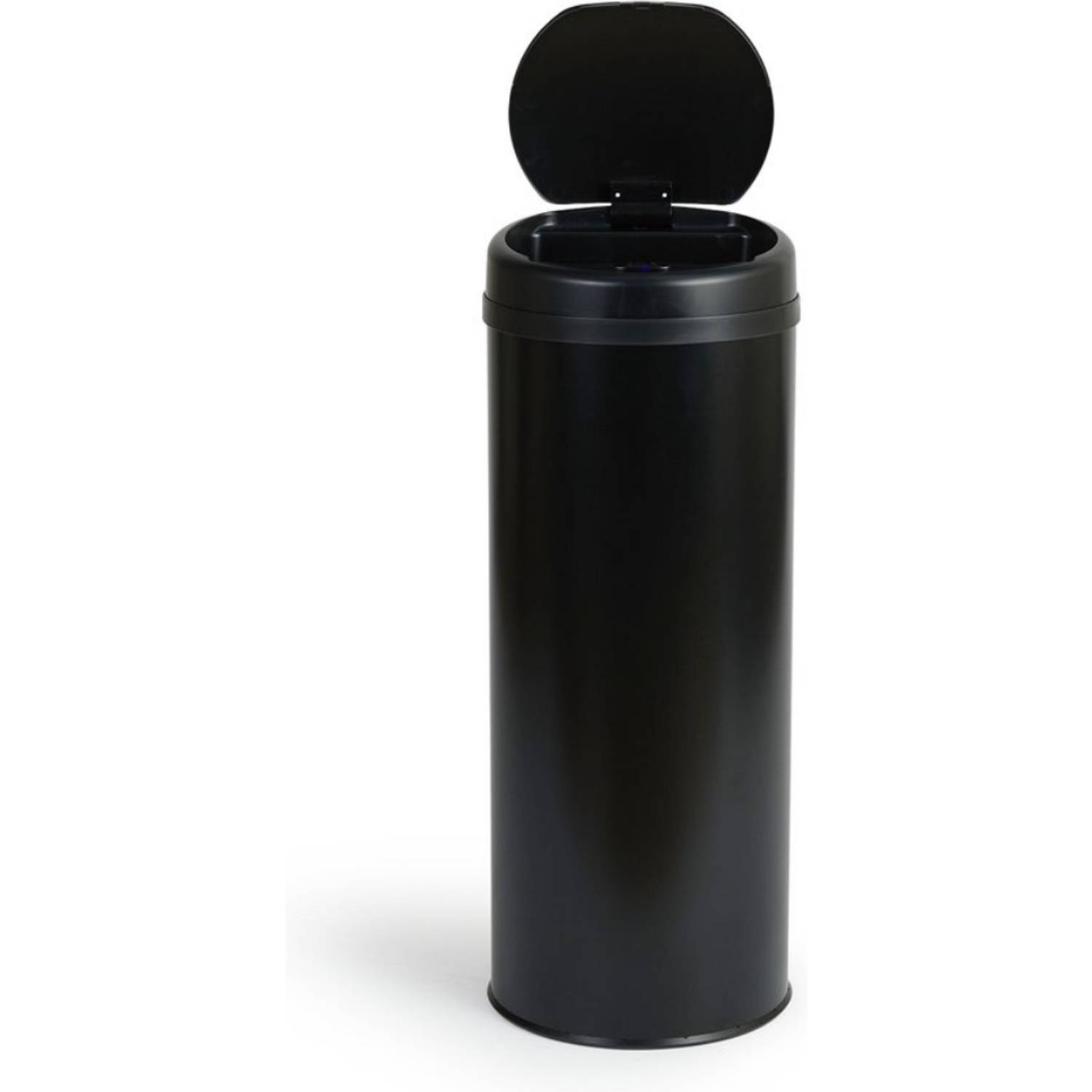 Umuzi Cleaning Zwarte Prullenbak 50 Liter met Sensor RVS & ABS 30x30x77cm