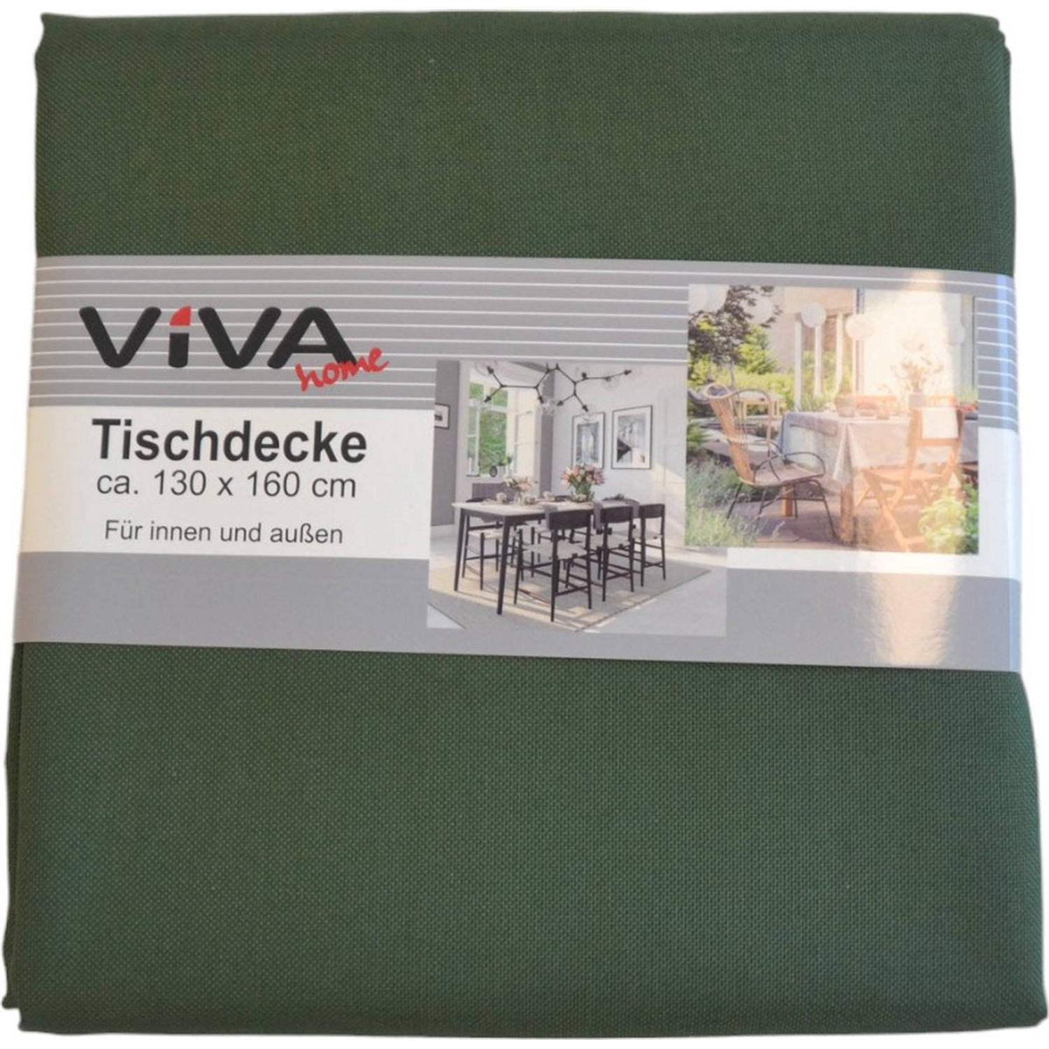 Tafelkleed - 130 x 160 cm - Groen - Tafellinnen - Geschikt voor Binnen en Buiten - Tafellaken - Tafeldoek - Tablecloth