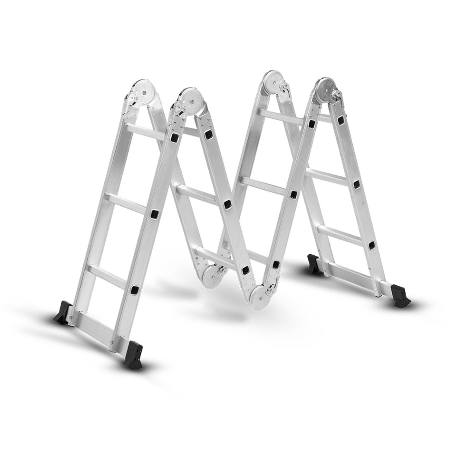 Hammersmith SuperLadder - De universele ladder met 14 functies - multifunctionele ladder gemaakt van vliegtuig aluminium - tot 3,4m - 12 sporten - met rubberen antislipvoeten