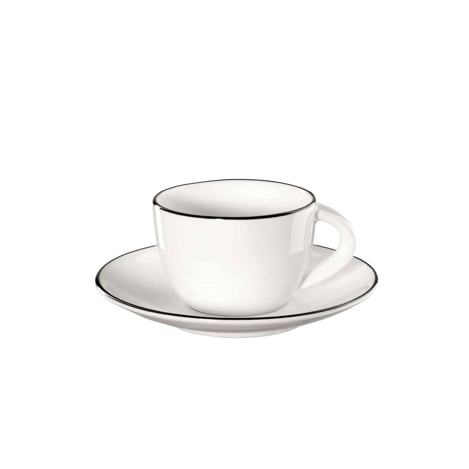 Espresso-cup With Saucer ASA À Table Ligne Noir