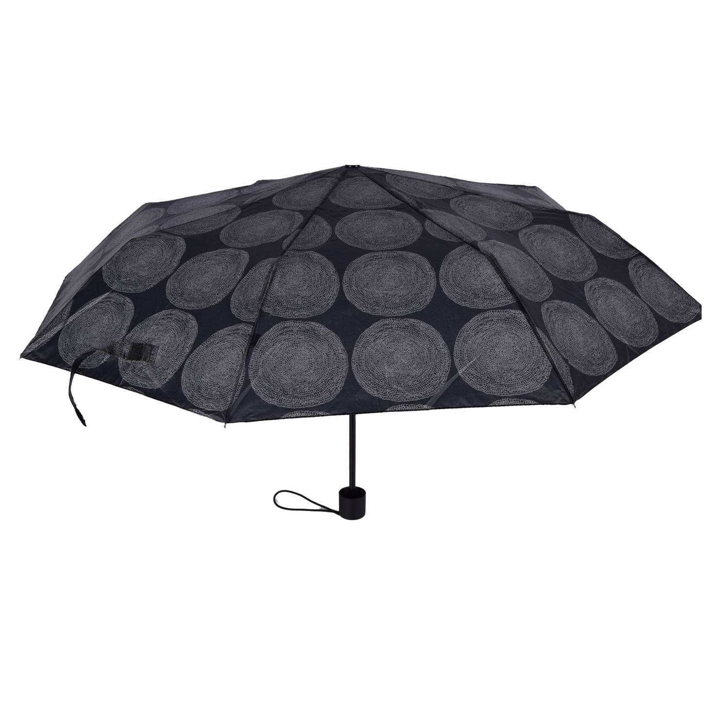 Paraplu Dames Opvouwbare Paraplu Met Grote Grijze Cirkels Paraplu 100 cm Ideaal voor Outdoor en Dage