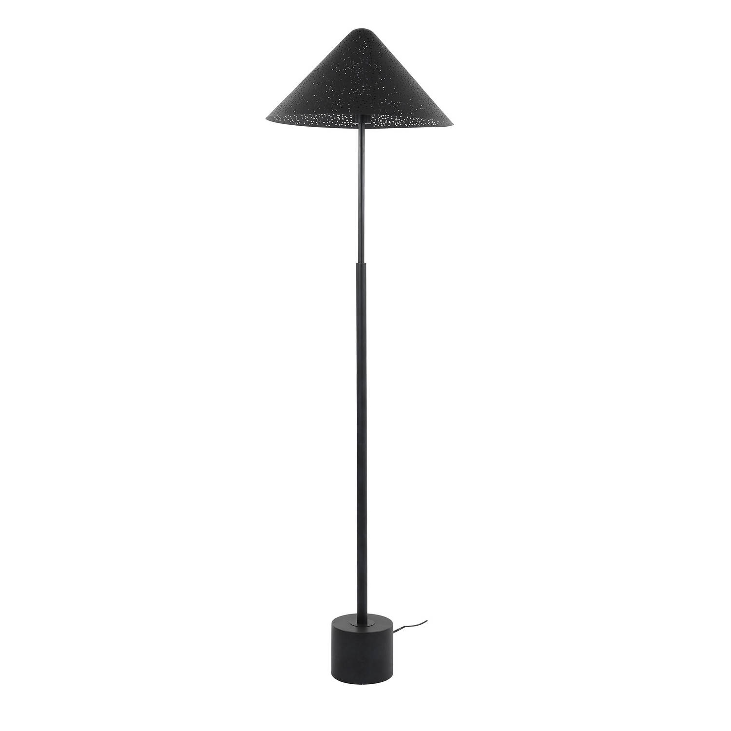 Giga Meubel - Vloerlamp Rond - Zwart Metaal - 45x45x154cm