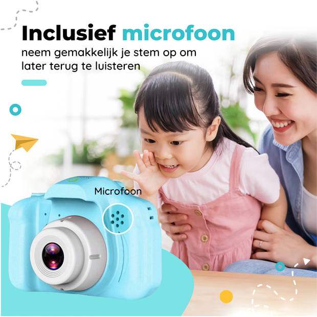 AyeKids Kindercamera 2 in 1 - Voor & Achter Camera - Incl. 32GB SD - Fototoestel voor Kinderen