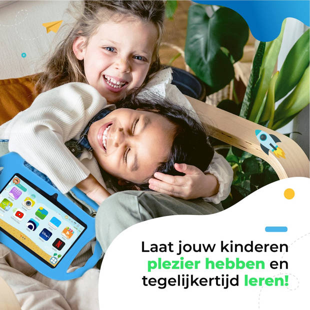 AyeKids Kinder tablet 32GB Opslag Ouder Control App - Touchscreen Pen/hoes/Oortjes & Screenprotector
