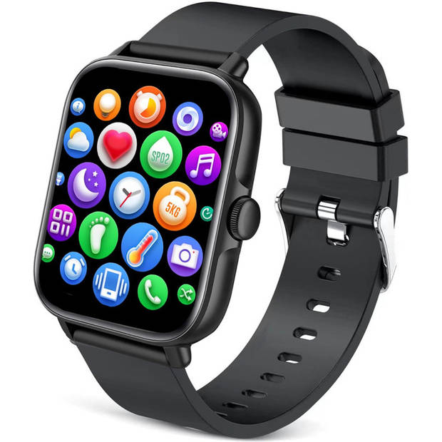 AyeWay Smartwatch voor heren en dames - Waterdicht en touchscreen - 70 sportmodi Met app