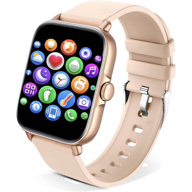 AyeWay Smartwatch voor dames - Waterdicht en touchscreen - 70 sportmodi Met app