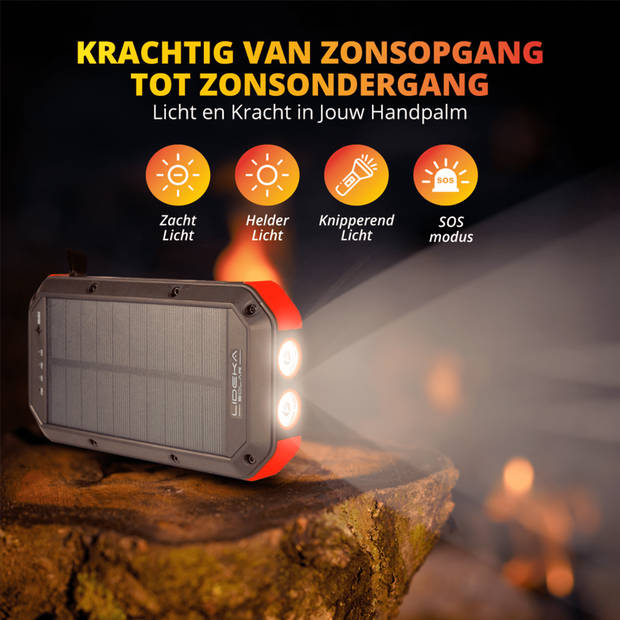 Lideka Solar Powerbank + 2x Solar Charger