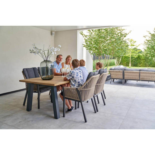 Lifestyle Garden Furniture Verona/Varano 160 cm dining tuinset 5-delig