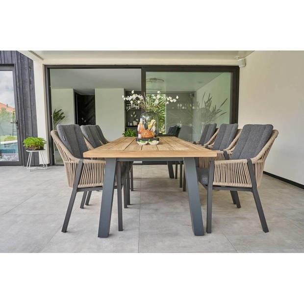 Lifestyle Garden Furniture Verona/Varano 160 cm dining tuinset 5-delig