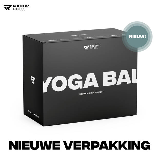 Rockerz Yoga Bal - inclusief pomp - Fitness bal - Zwangerschapsbal - 65 cm - kleur: Petrol