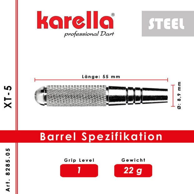Karella XT-5 steeltip darts 22 gram