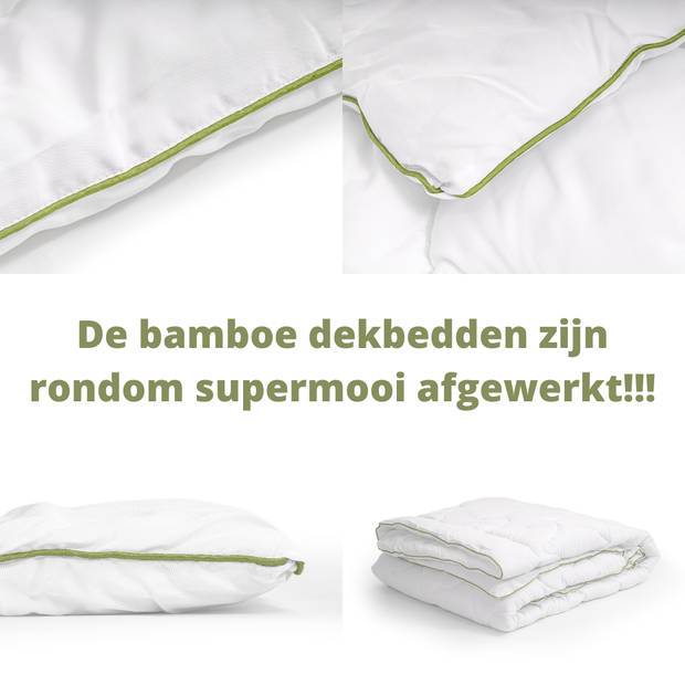 Luxe Bamboe Dekbed All Season Eenpersoons 140x200 cm - Anti Allergisch - Anti Huisstofmijt - Ventilerend & Absorberend